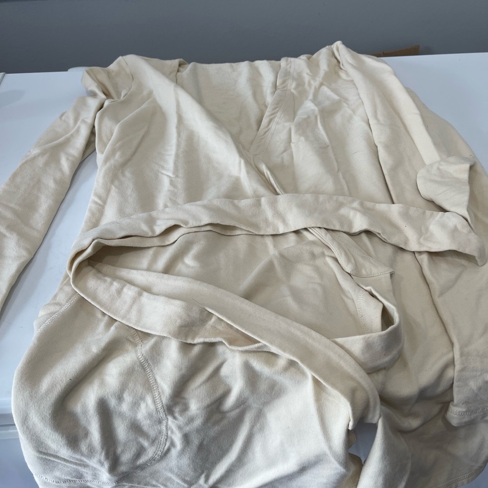 Studio D Cream Long Sleeve Wrap Cardigan